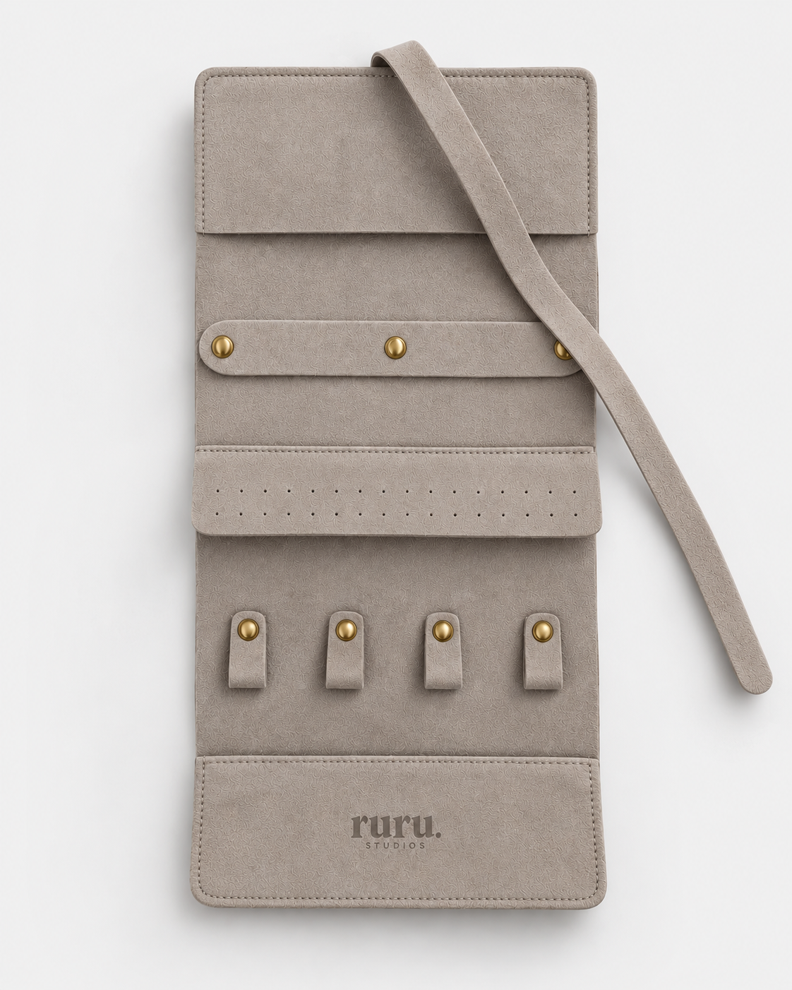 Travel Case Large in grey, open with compartments