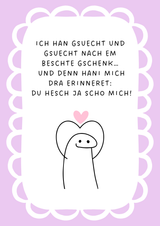 Du hesch ja scho mich Karte