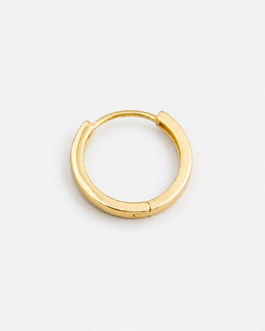 Jean Earring 14mm gold plated minimalist hoop earring by ruru. studios