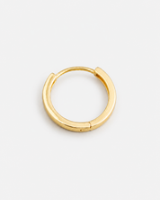 Jean Earring 14mm gold plated minimalist hoop earring by ruru. studios