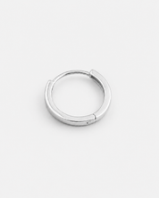 Jean Earring 14mm rhodium plated minimalist hoop earring by ruru. studios