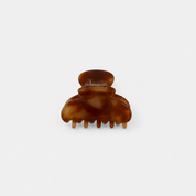 Tortoise Mini Hairclip in brown with a glossy tortoise pattern by ruru. studios